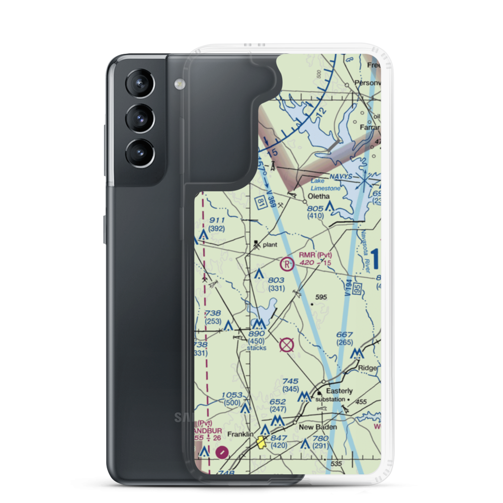 Rmr Ranch Airport (1TE9) VFR Sectional Samsung Case Samsung Galaxy S21 model shown