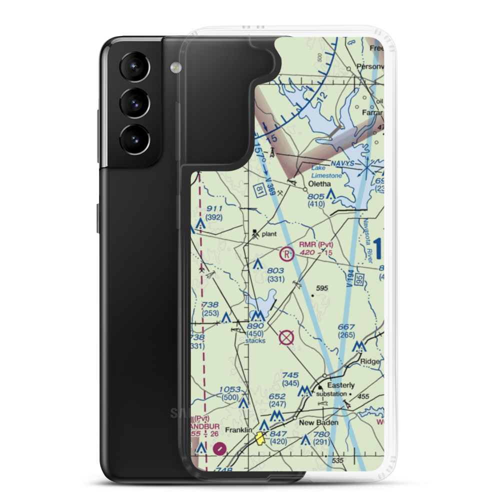 Rmr Ranch Airport (1TE9) VFR Sectional Samsung Case Samsung Galaxy S21 Plus model shown