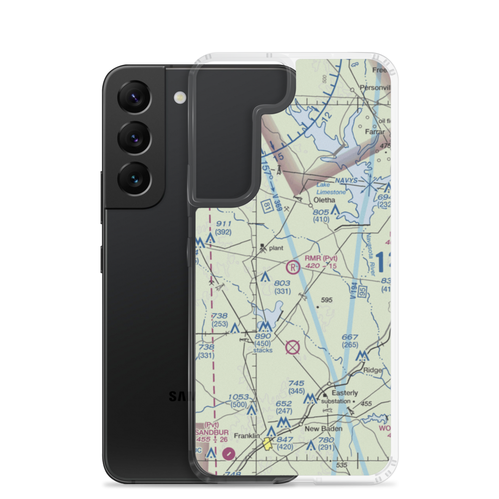 Rmr Ranch Airport (1TE9) VFR Sectional Samsung Case Samsung Galaxy S22 model shown