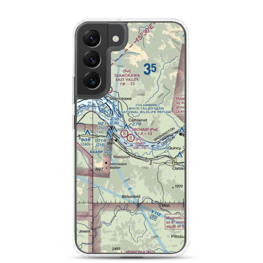 RNR Farms Airport (79WA) VFR Sectional Samsung Case Samsung Galaxy S22 Plus model shown