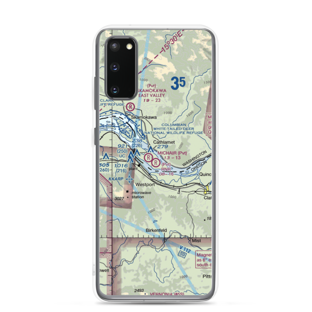 RNR Farms Airport (79WA) VFR Sectional Samsung Case Samsung Galaxy S20 model shown