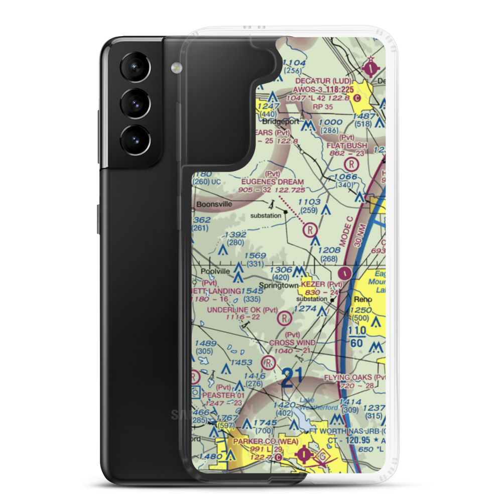 RNW Airport (0XA0) VFR Sectional Samsung Case Samsung Galaxy S21 Plus model shown