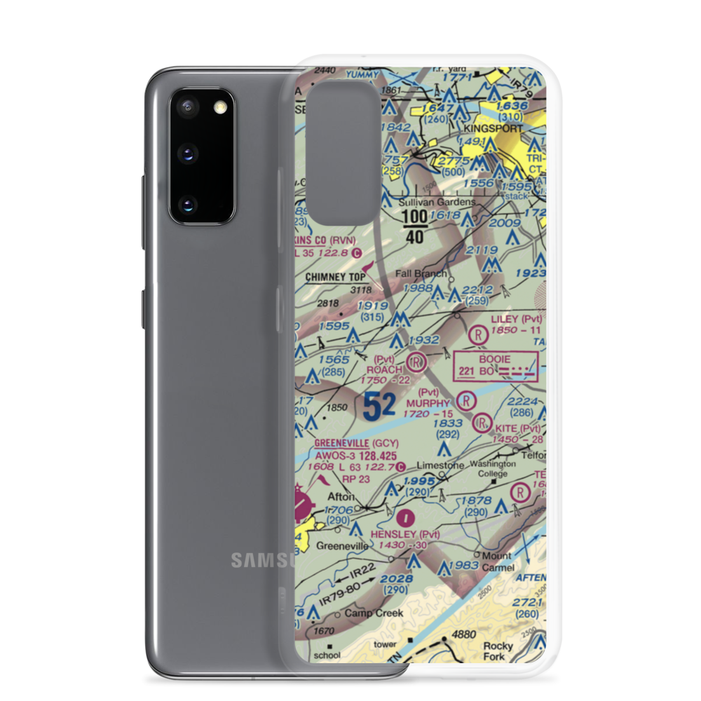 Roach Farm Airport (65TN) VFR Sectional Samsung Case Samsung Galaxy S20 model shown
