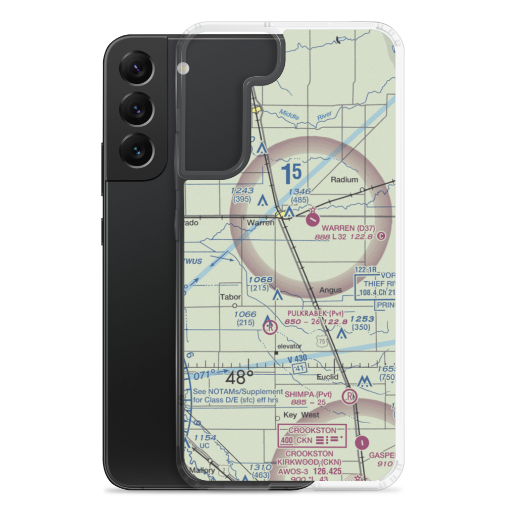 Roan Airport (MY01) VFR Sectional Samsung Case Samsung Galaxy S22 Plus model shown