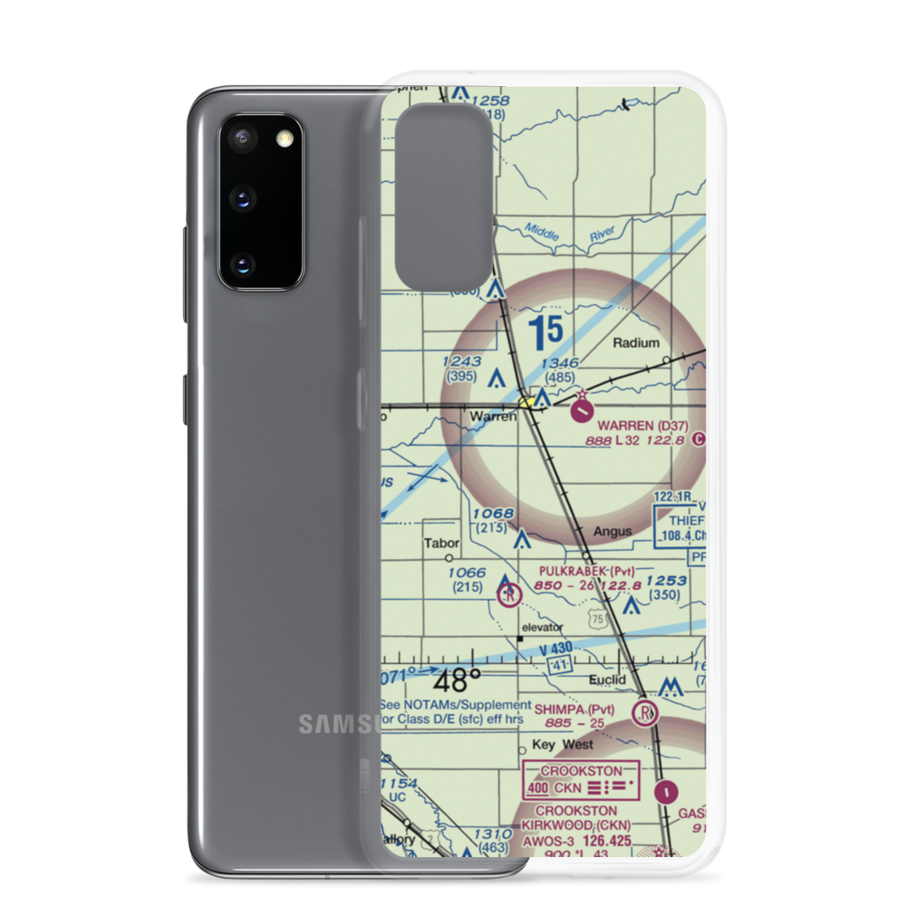 Roan Airport (MY01) VFR Sectional Samsung Case Samsung Galaxy S20 model shown