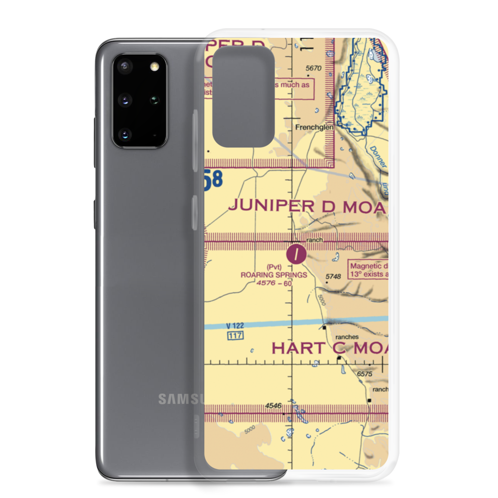 Roaring Springs Ranch Airport (OR10) VFR Sectional Samsung Case Samsung Galaxy S20 Plus model shown