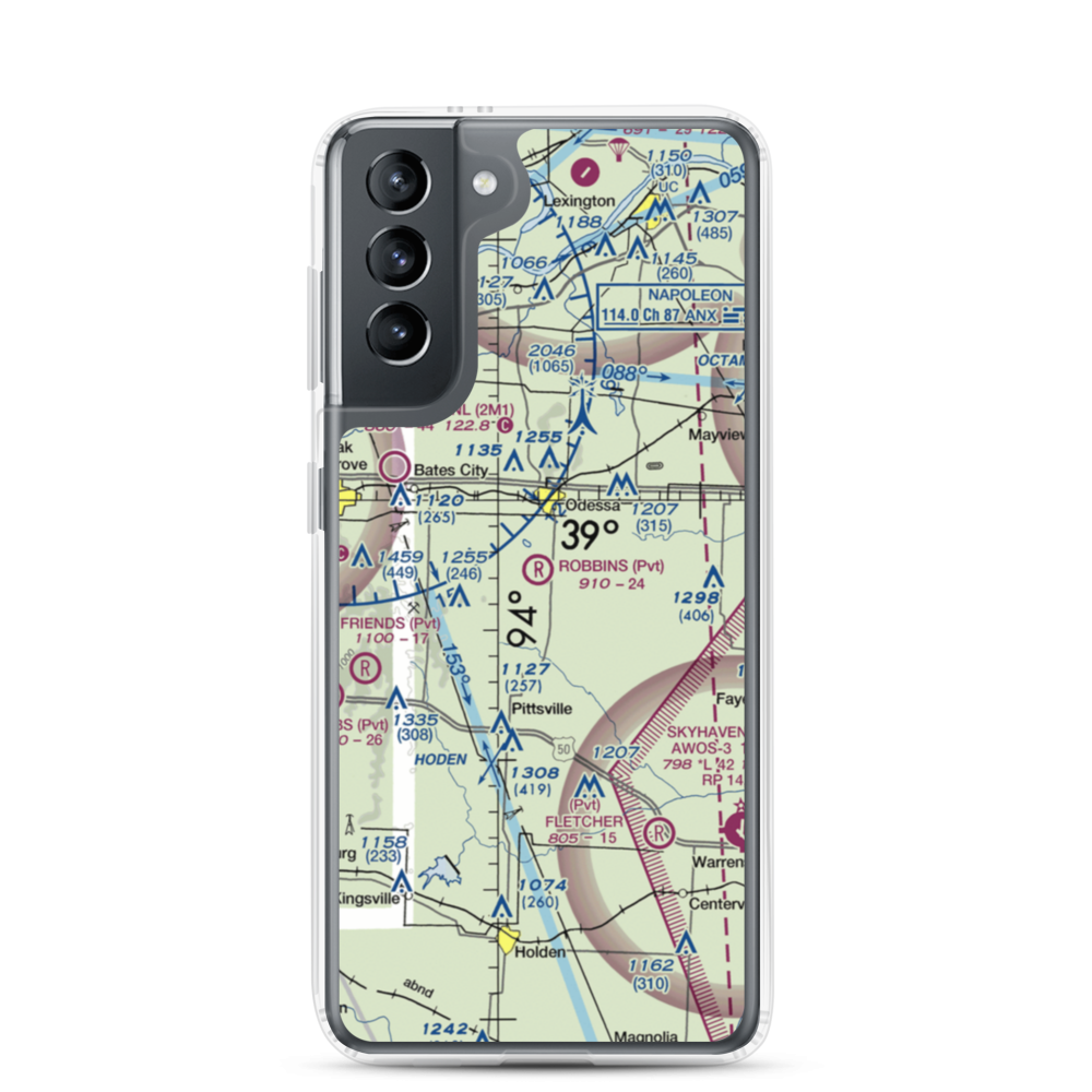 Robbins Airport (MU20) VFR Sectional Samsung Case Samsung Galaxy S21 model shown