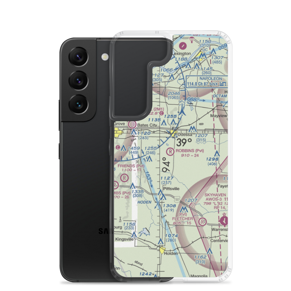 Robbins Airport (MU20) VFR Sectional Samsung Case Samsung Galaxy S22 model shown