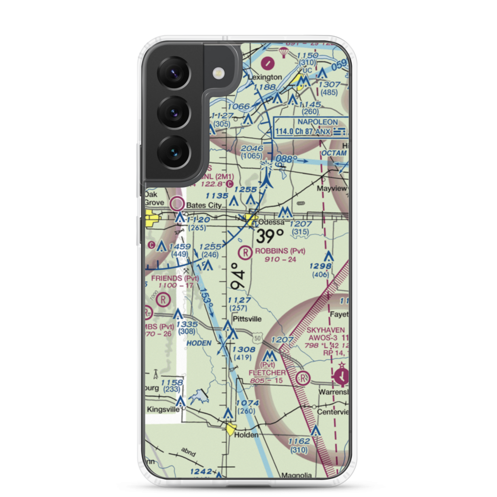 Robbins Airport (MU20) VFR Sectional Samsung Case Samsung Galaxy S22 Plus model shown