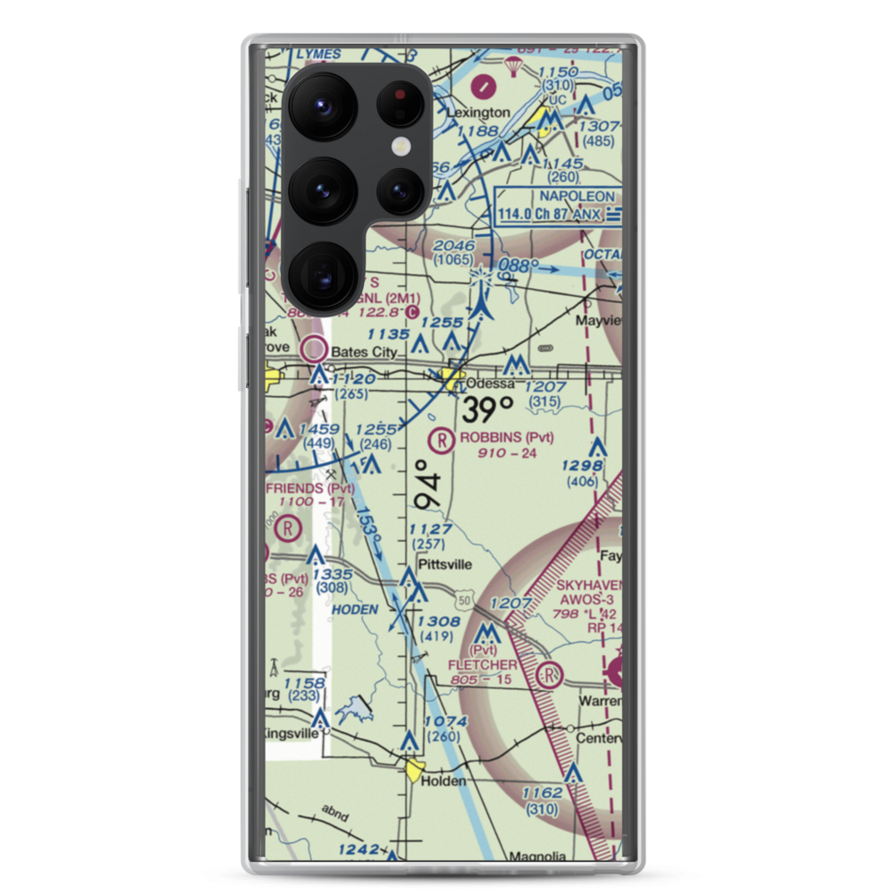 Robbins Airport (MU20) VFR Sectional Samsung Case Samsung Galaxy S22 Ultra model shown
