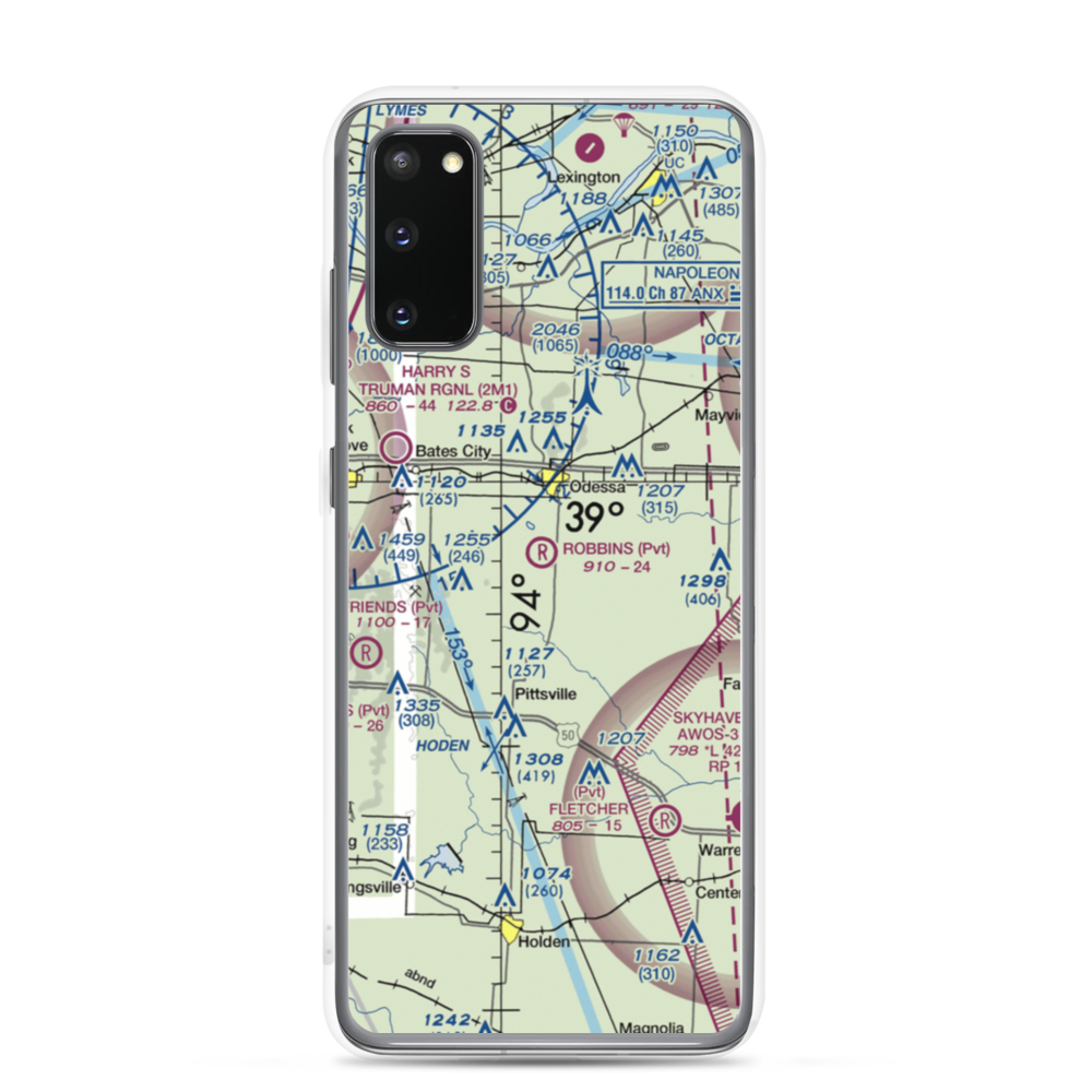 Robbins Airport (MU20) VFR Sectional Samsung Case Samsung Galaxy S20 model shown