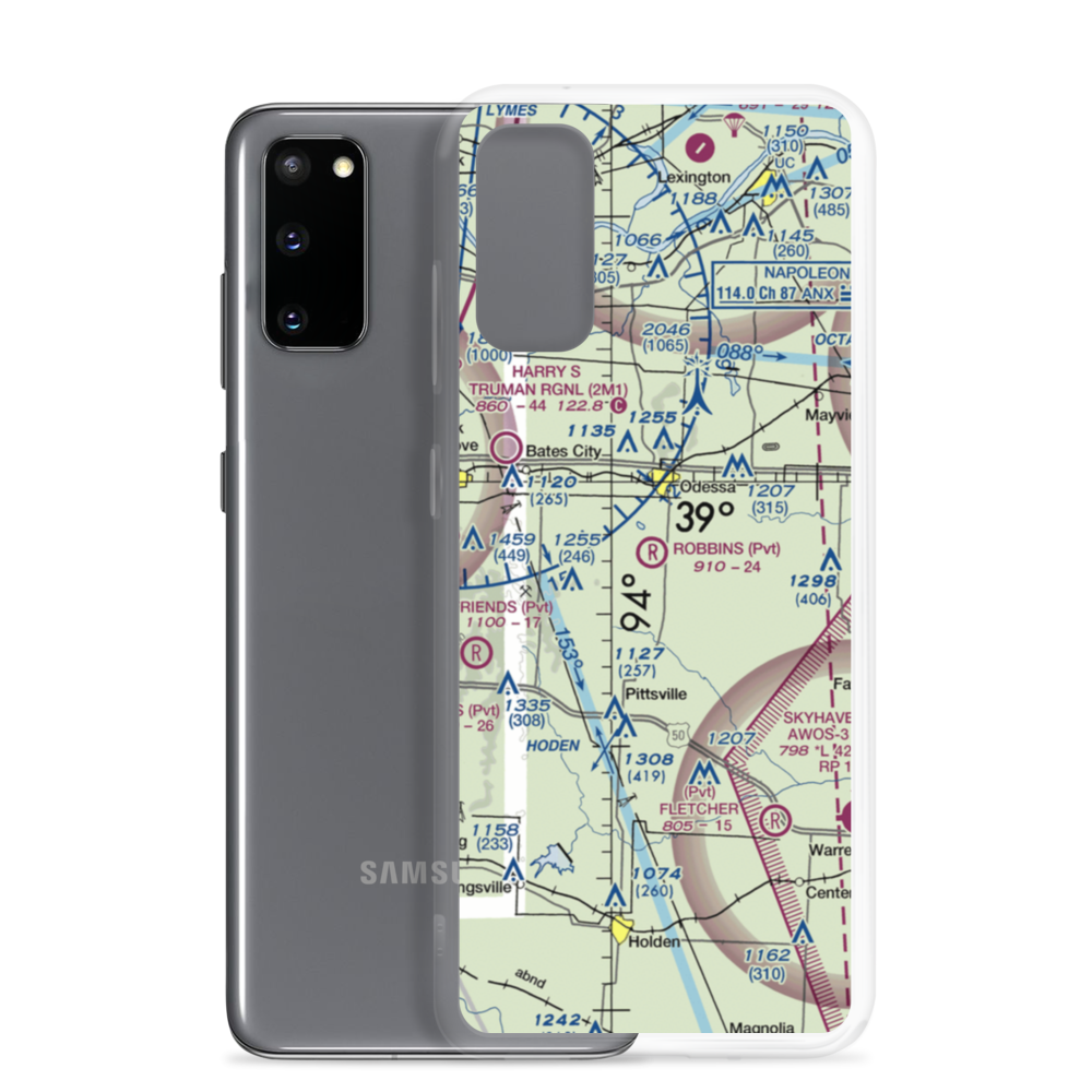 Robbins Airport (MU20) VFR Sectional Samsung Case Samsung Galaxy S20 model shown