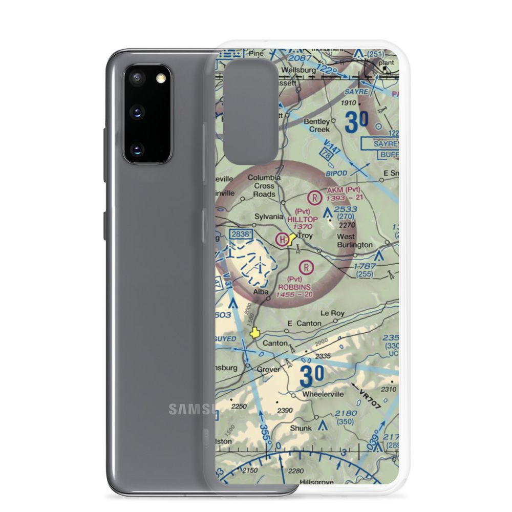 Robbins Farm Airport (0PA3) VFR Sectional Samsung Case Samsung Galaxy S20 model shown