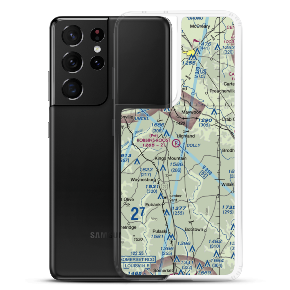 Robbins Roost Airport (00KY) VFR Sectional Samsung Case Samsung Galaxy S21 Ultra model shown