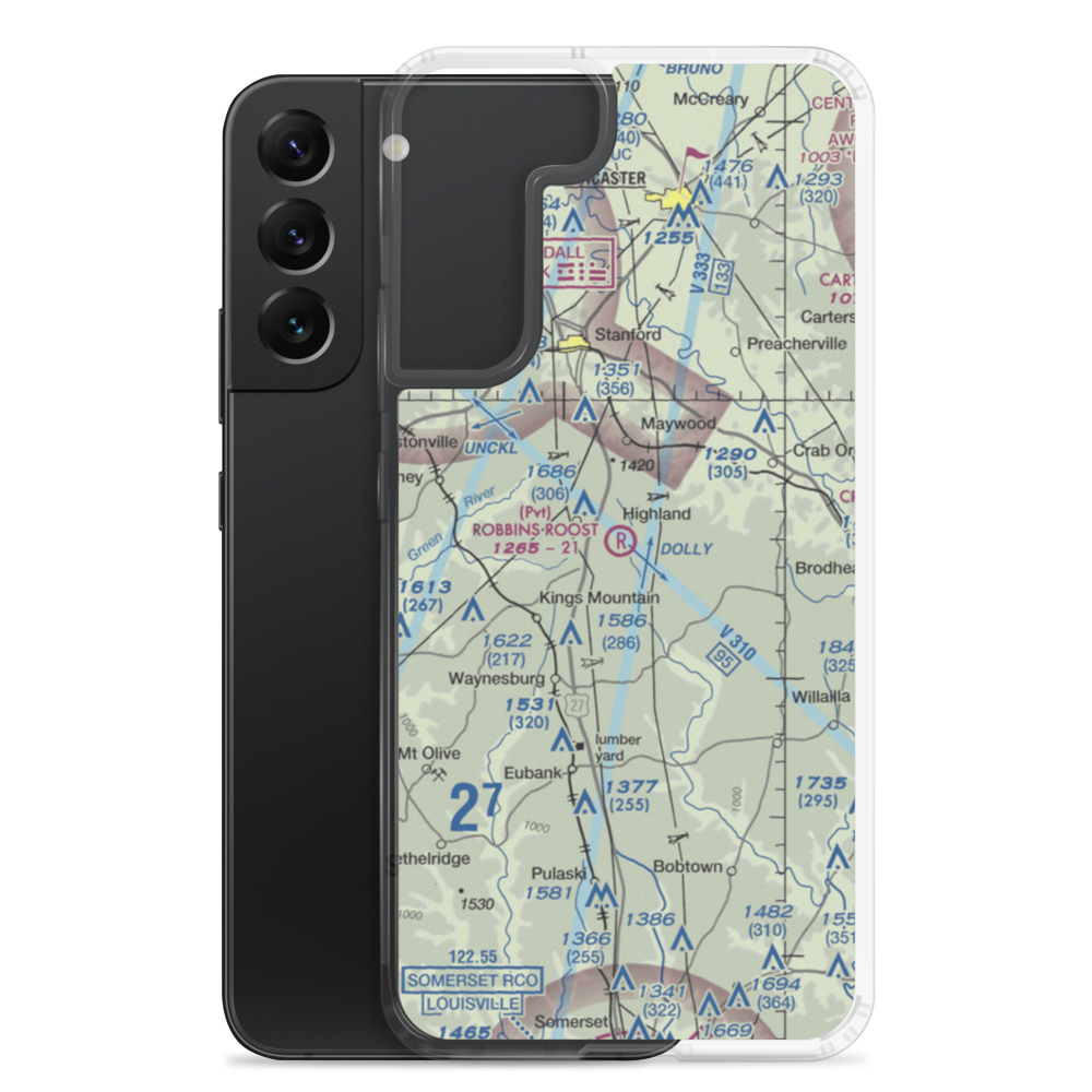 Robbins Roost Airport (00KY) VFR Sectional Samsung Case Samsung Galaxy S22 Plus model shown