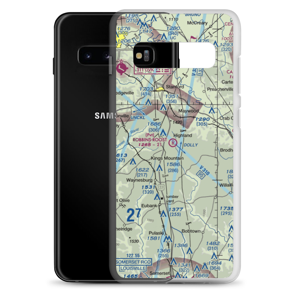 Robbins Roost Airport (00KY) VFR Sectional Samsung Case Samsung Galaxy S10+ model shown