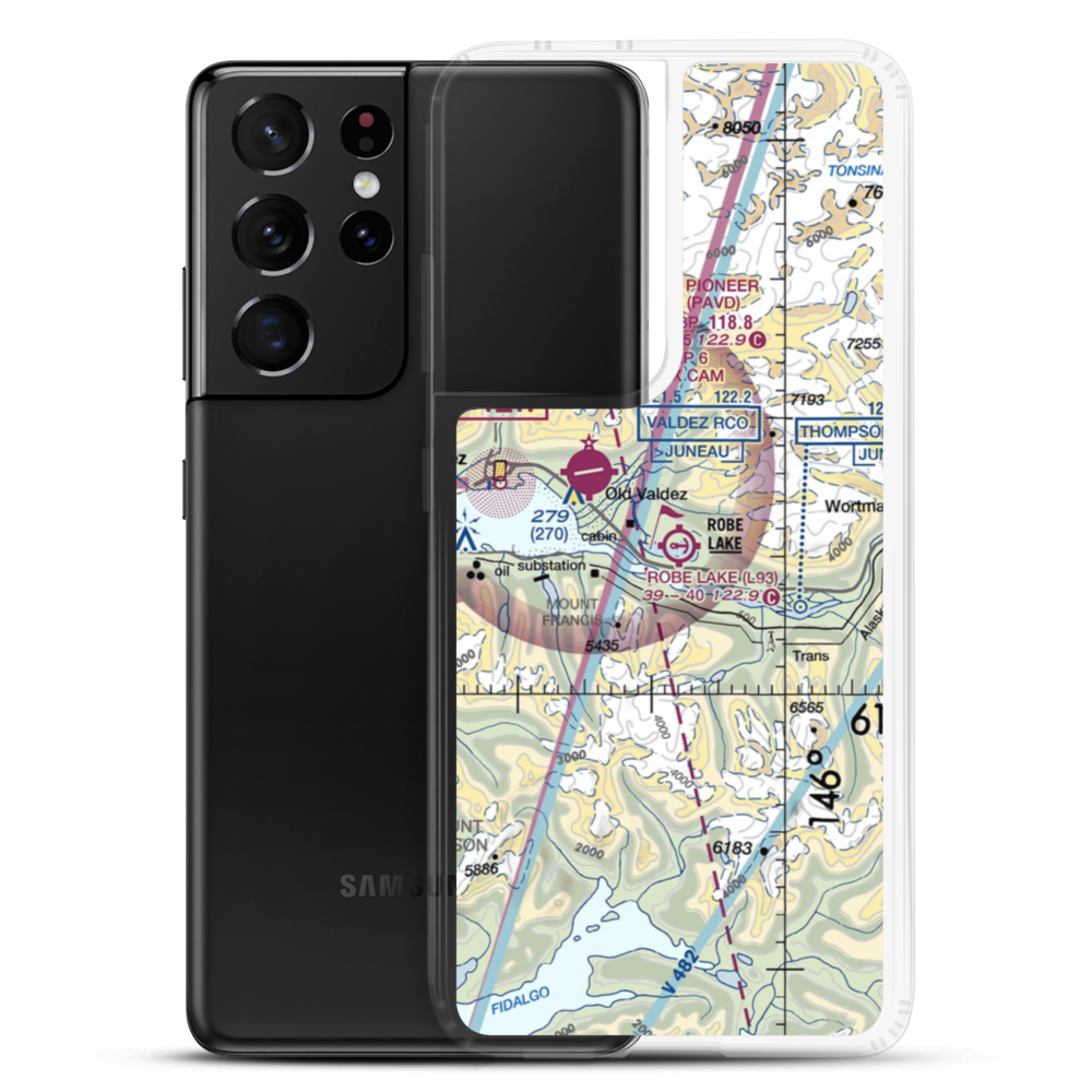 Robe Lake Seaplane Base (L93) VFR Sectional Samsung Case Samsung Galaxy S21 Ultra model shown