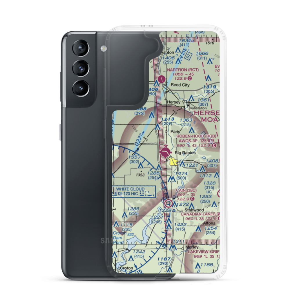 Roben Hood Airport (RQB) VFR Sectional Samsung Case Samsung Galaxy S21 model shown