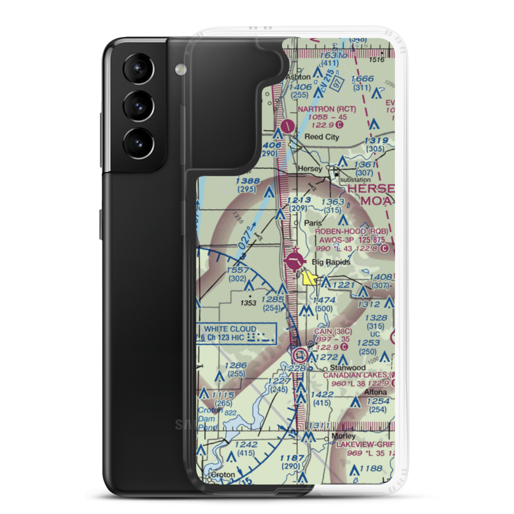 Roben Hood Airport (RQB) VFR Sectional Samsung Case Samsung Galaxy S21 Plus model shown