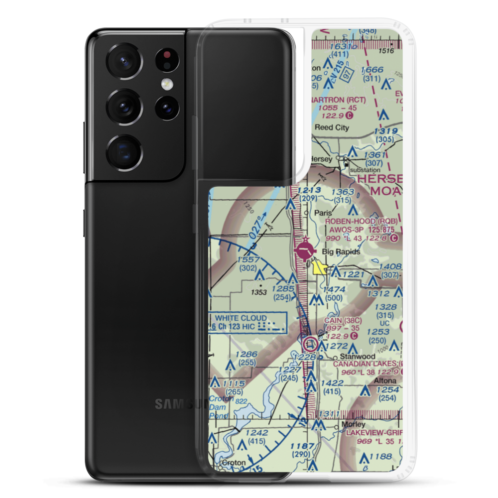 Roben Hood Airport (RQB) VFR Sectional Samsung Case Samsung Galaxy S21 Ultra model shown