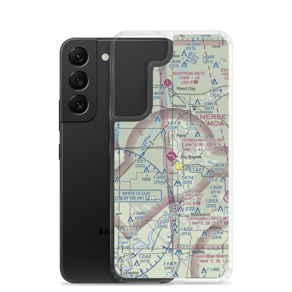 Roben Hood Airport (RQB) VFR Sectional Samsung Case Samsung Galaxy S22 model shown