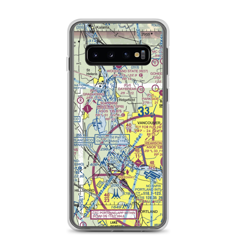 Robert L Delanoy Airport (28WA) VFR Sectional Samsung Case Samsung Galaxy S10 model shown