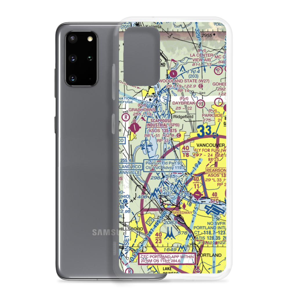 Robert L Delanoy Airport (28WA) VFR Sectional Samsung Case Samsung Galaxy S20 Plus model shown