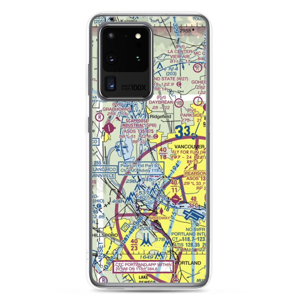 Robert L Delanoy Airport (28WA) VFR Sectional Samsung Case Samsung Galaxy S20 Ultra model shown