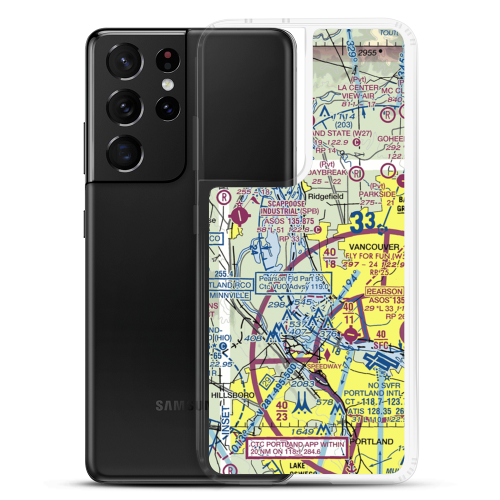 Robert L Delanoy Airport (28WA) VFR Sectional Samsung Case Samsung Galaxy S21 Ultra model shown