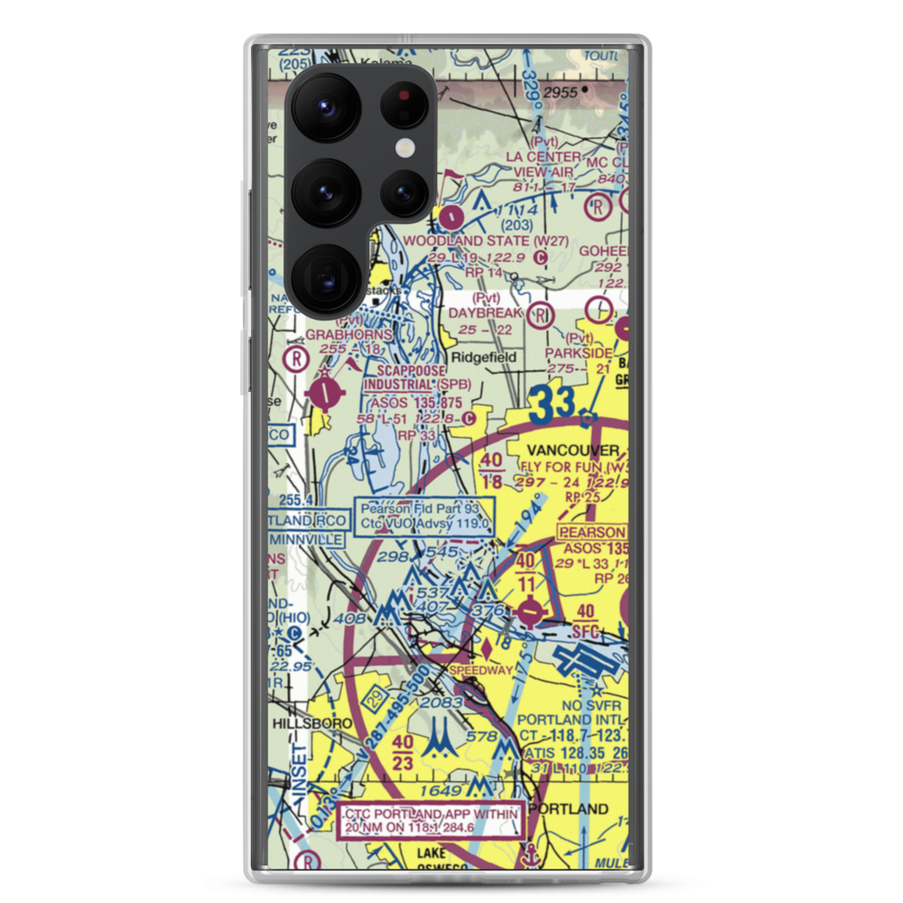 Robert L Delanoy Airport (28WA) VFR Sectional Samsung Case Samsung Galaxy S22 Ultra model shown