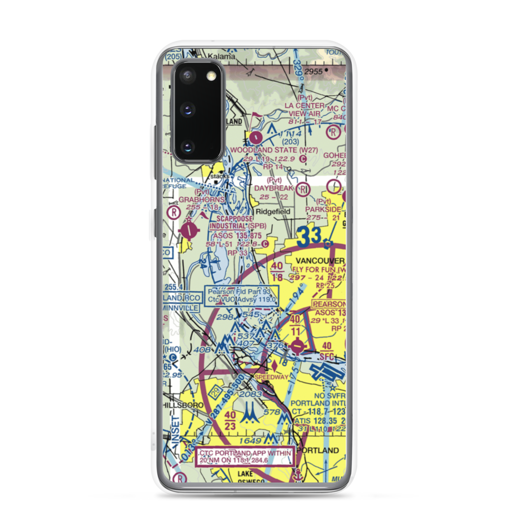 Robert L Delanoy Airport (28WA) VFR Sectional Samsung Case Samsung Galaxy S20 model shown