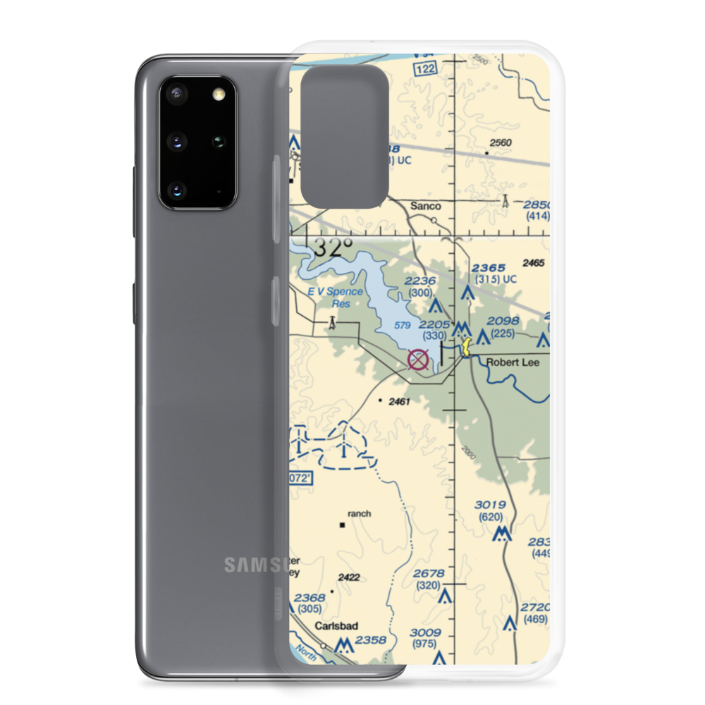 Robert Lee Airport (54F) VFR Sectional Samsung Case Samsung Galaxy S20 Plus model shown