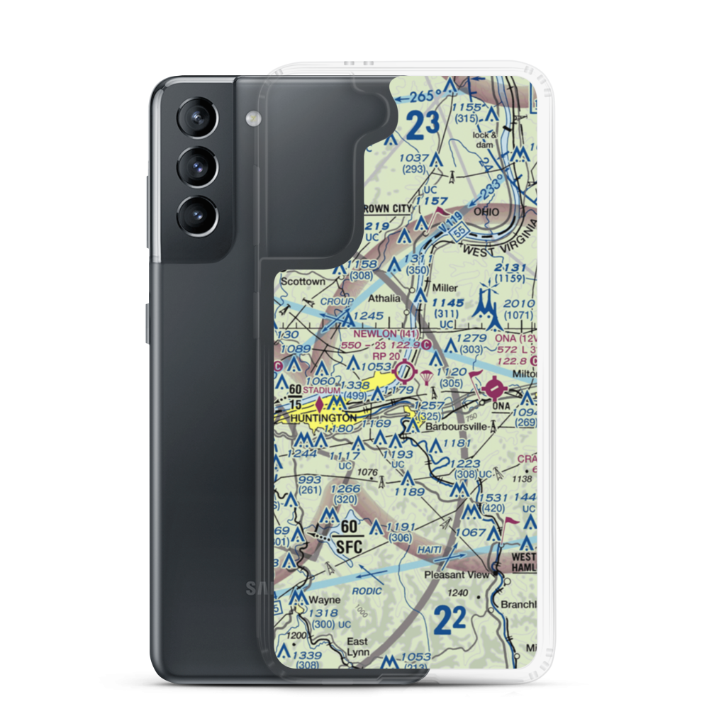Robert Newlon Field (I41) VFR Sectional Samsung Case Samsung Galaxy S21 model shown