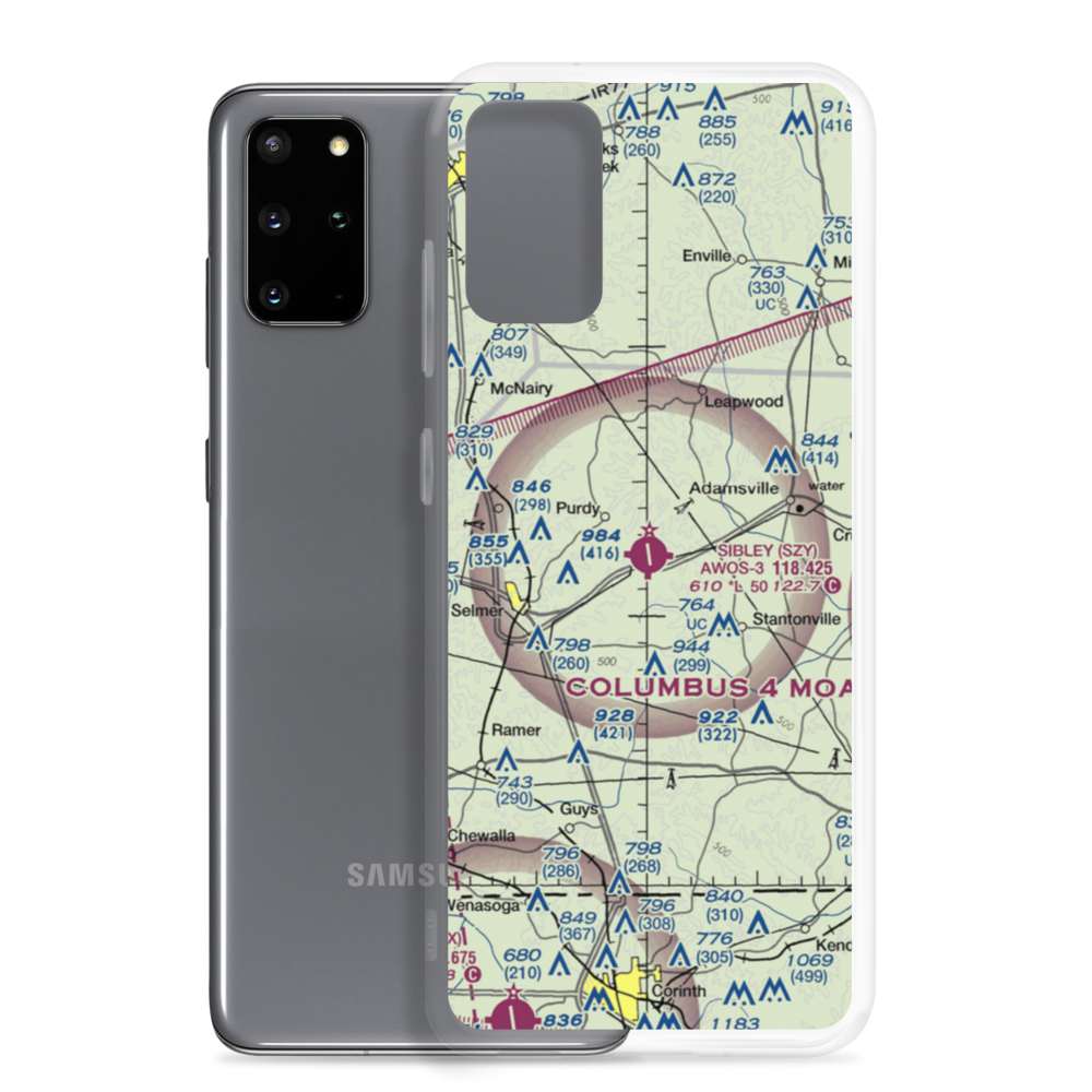 Robert Sibley Airport (SZY) VFR Sectional Samsung Case Samsung Galaxy S20 Plus model shown