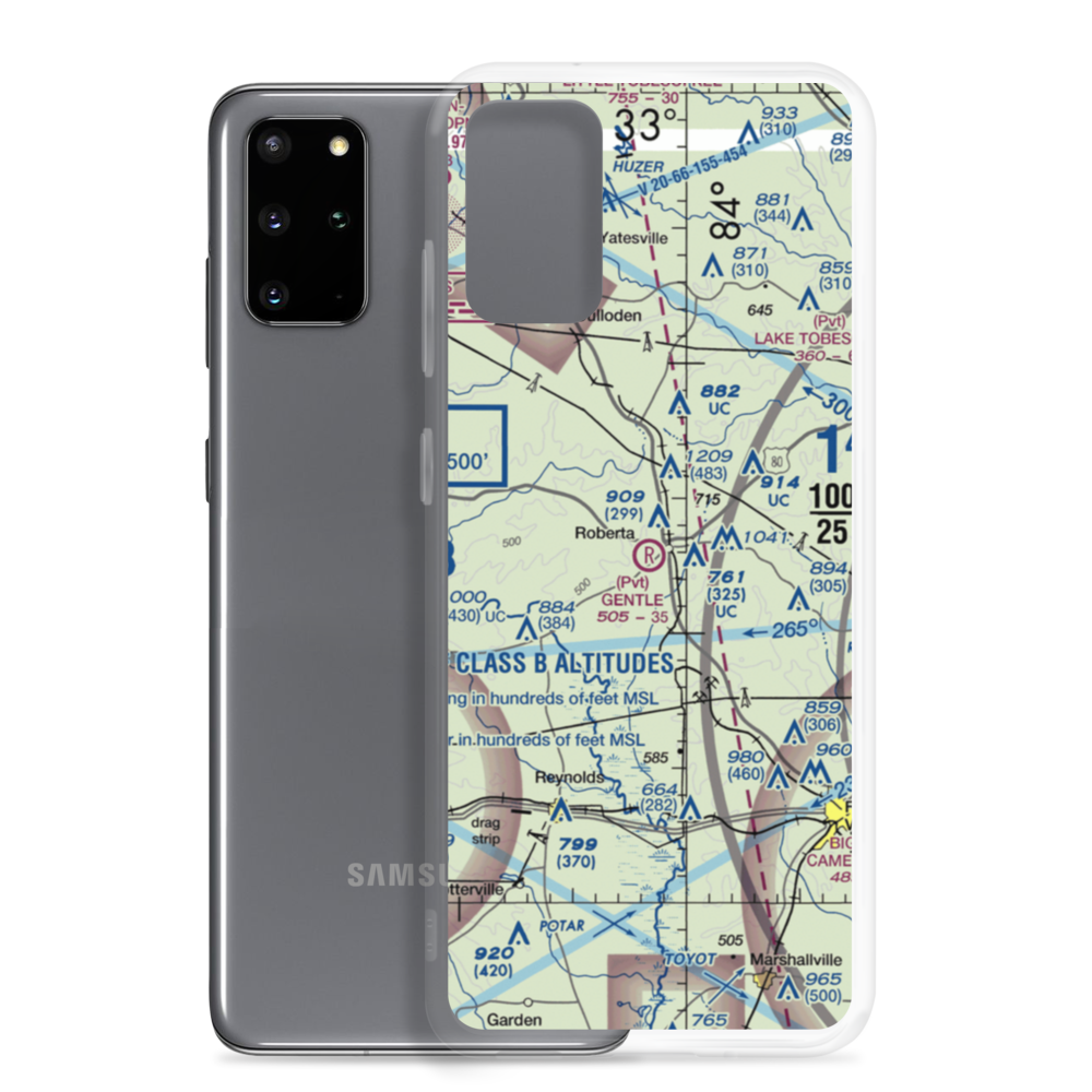 Roberta Industrial Park Airport (0GA9) VFR Sectional Samsung Case Samsung Galaxy S20 Plus model shown