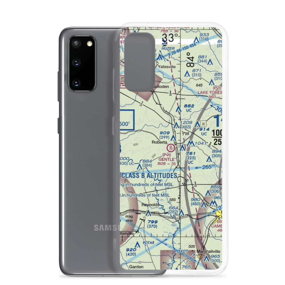 Roberta Industrial Park Airport (0GA9) VFR Sectional Samsung Case Samsung Galaxy S20 model shown