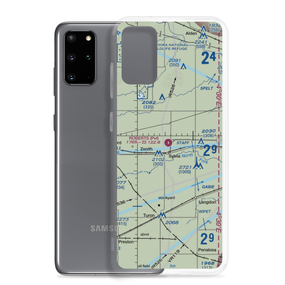 Roberts Air Field (SN95) VFR Sectional Samsung Case Samsung Galaxy S20 Plus model shown