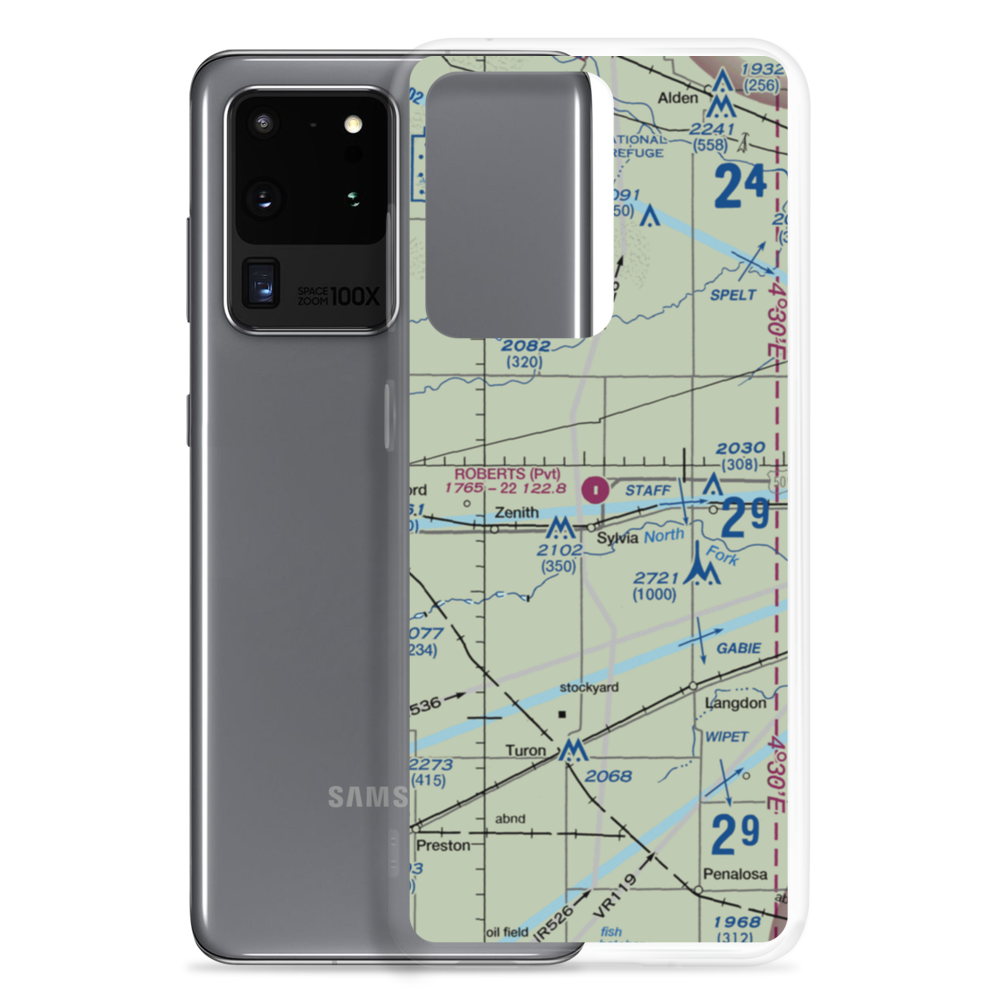 Roberts Air Field (SN95) VFR Sectional Samsung Case Samsung Galaxy S20 Ultra model shown