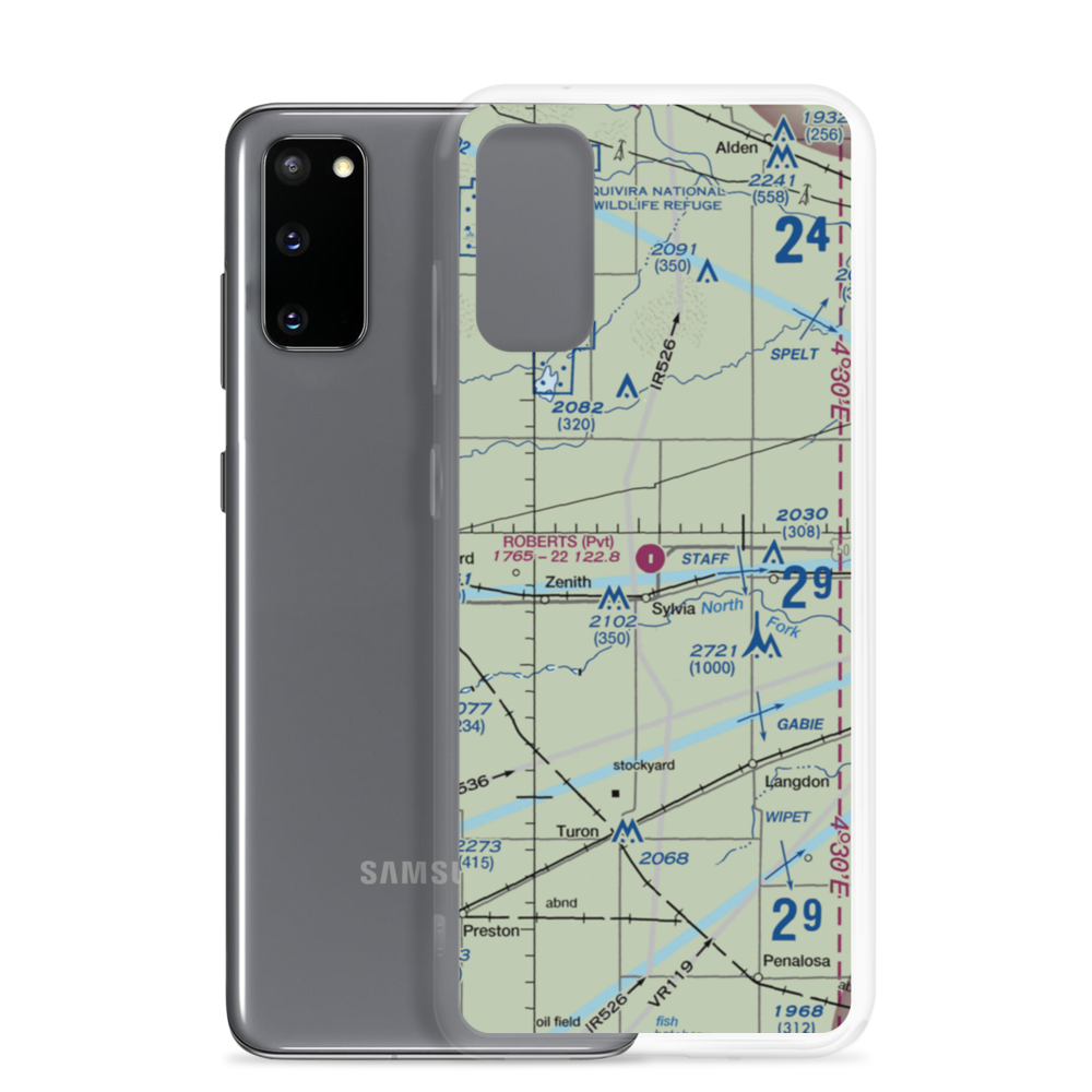 Roberts Air Field (SN95) VFR Sectional Samsung Case Samsung Galaxy S20 model shown
