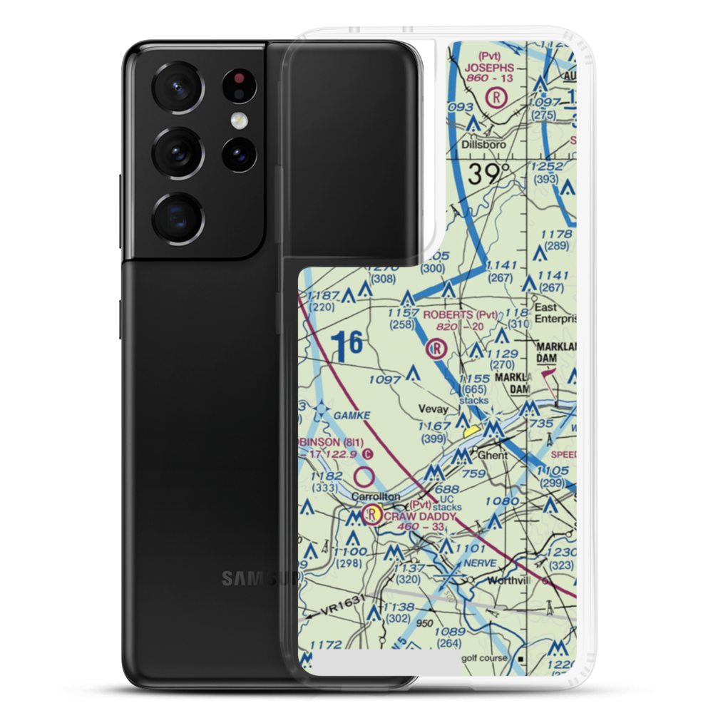 Roberts Airport (32II) VFR Sectional Samsung Case Samsung Galaxy S21 Ultra model shown