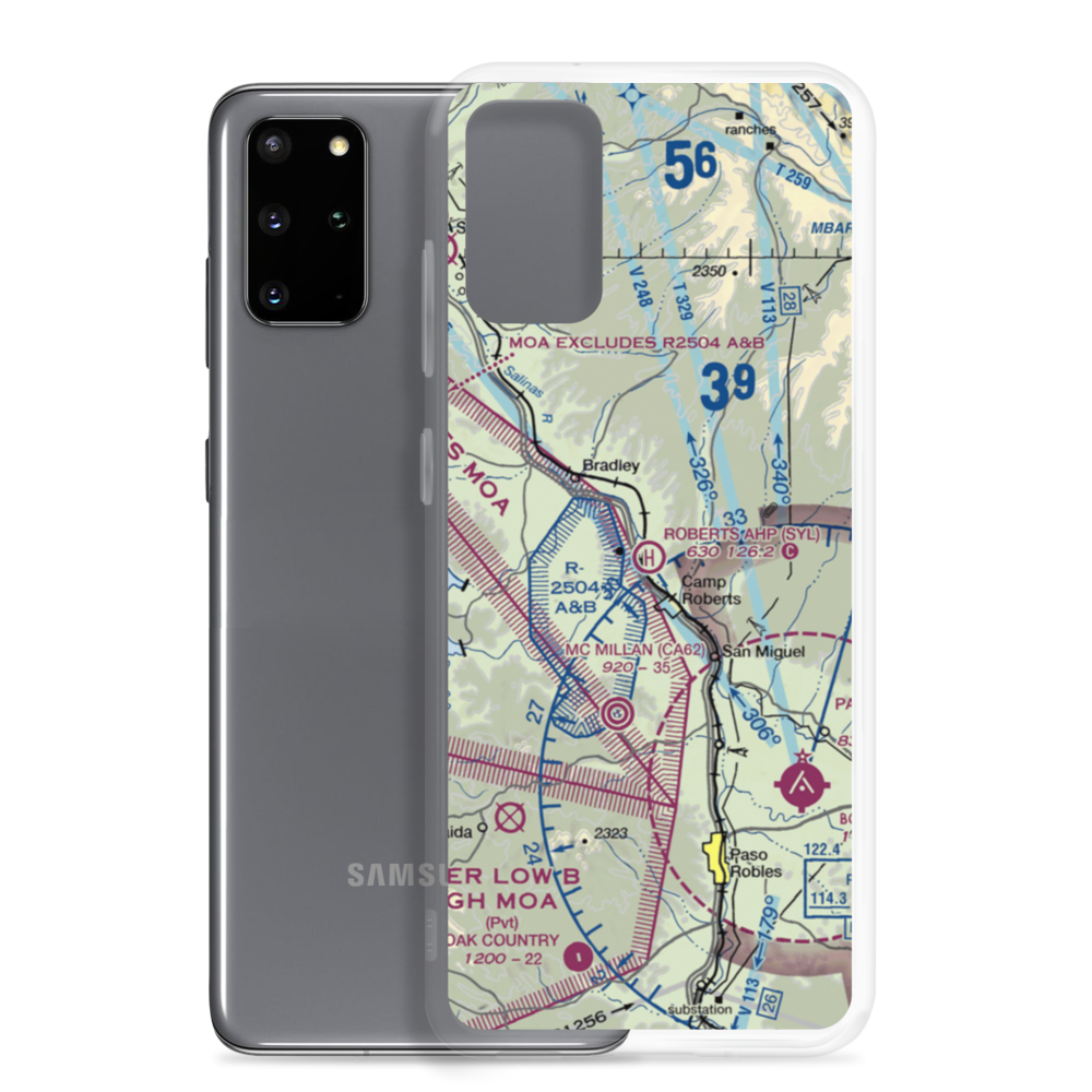 Roberts Army Heliport (SYL) VFR Sectional Samsung Case Samsung Galaxy S20 Plus model shown