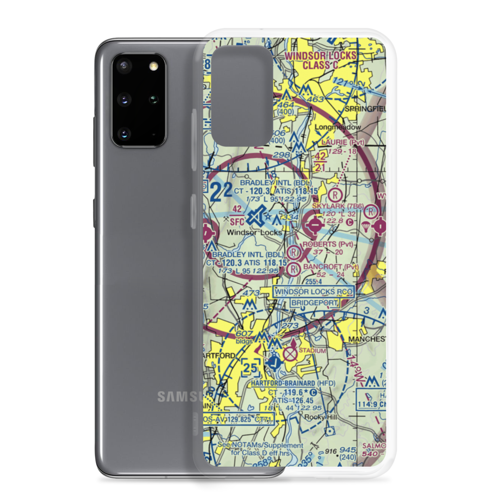 Roberts Farm Airport (CT85) VFR Sectional Samsung Case Samsung Galaxy S20 Plus model shown