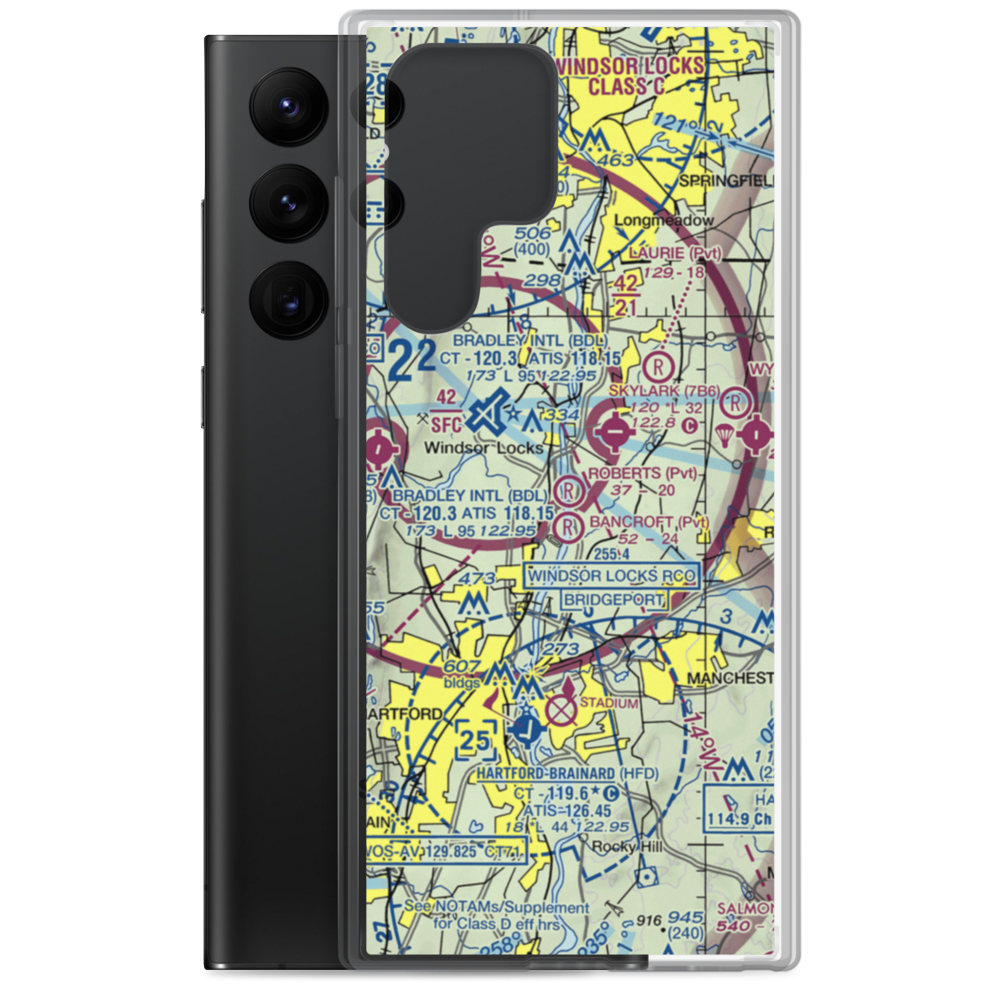 Roberts Farm Airport (CT85) VFR Sectional Samsung Case Samsung Galaxy S22 Ultra model shown