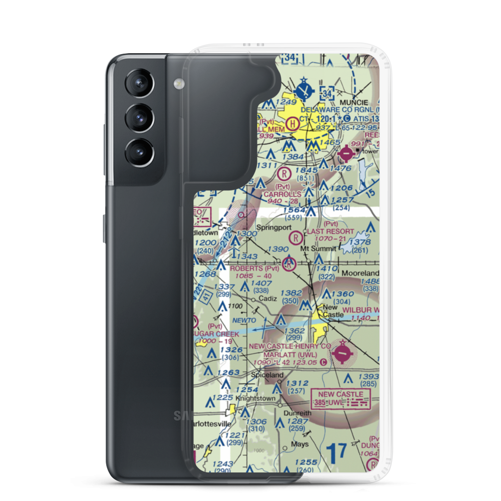 Roberts Field (39IN) VFR Sectional Samsung Case Samsung Galaxy S21 model shown