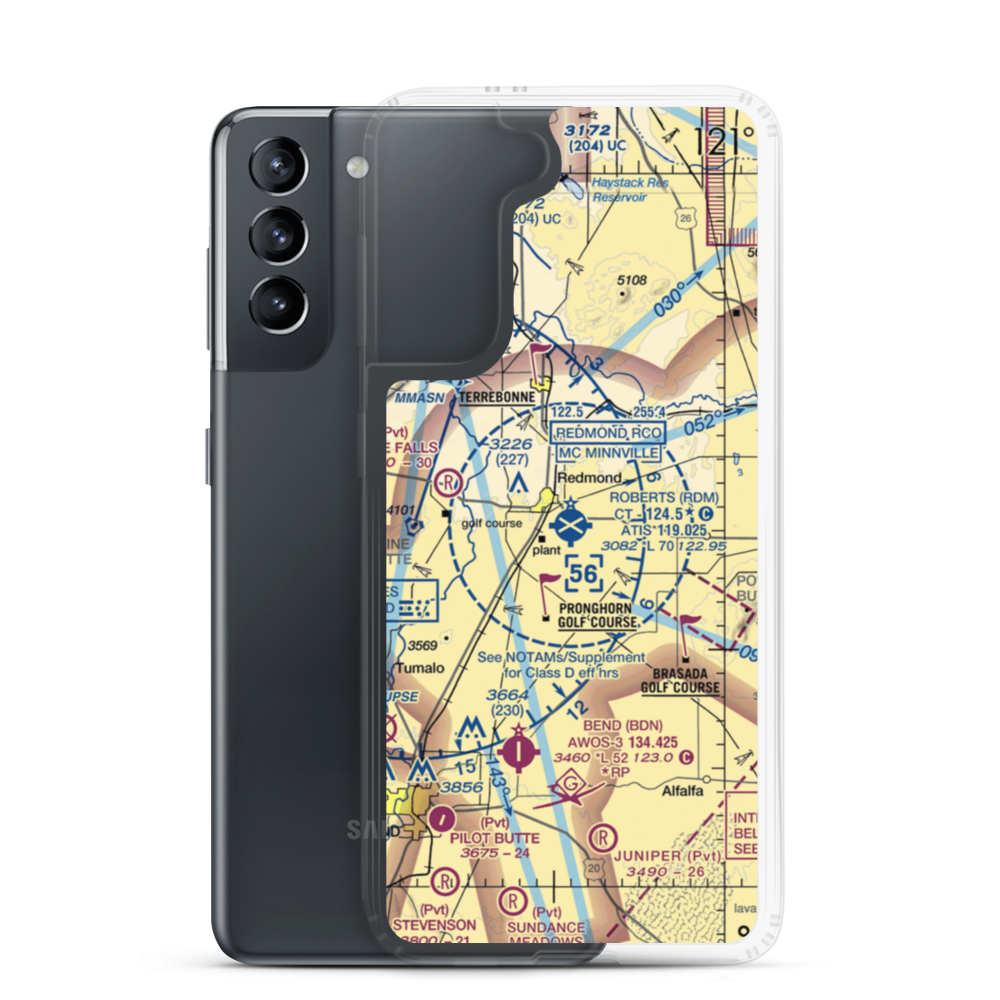 Roberts Field (RDM) VFR Sectional Samsung Case Samsung Galaxy S21 model shown