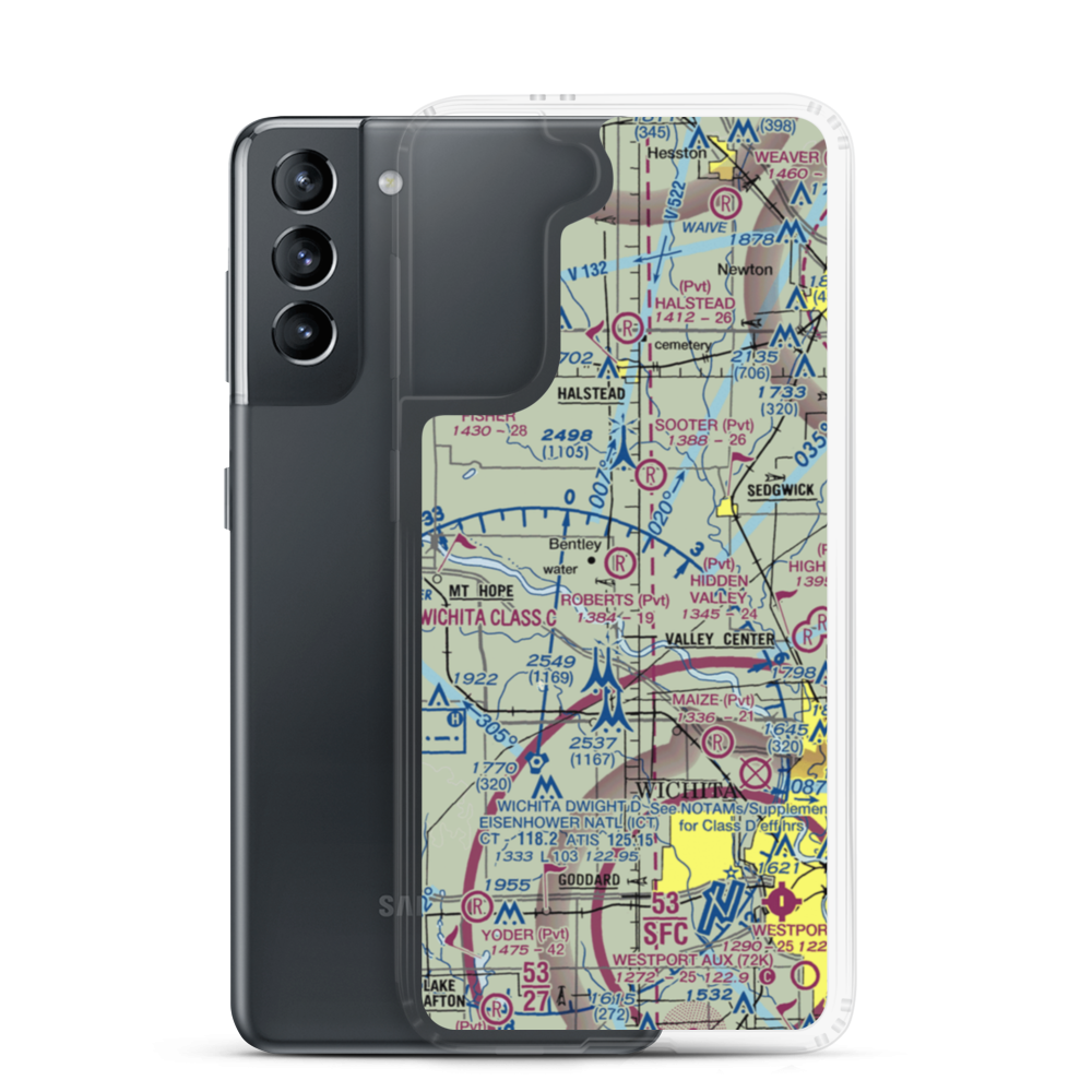 Roberts Field (SN62) VFR Sectional Samsung Case Samsung Galaxy S21 model shown