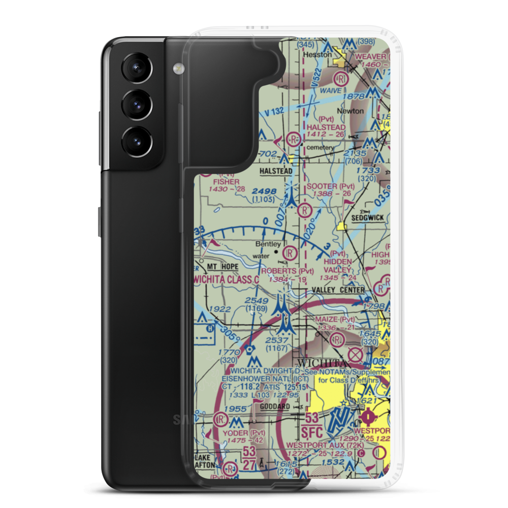 Roberts Field (SN62) VFR Sectional Samsung Case Samsung Galaxy S21 Plus model shown