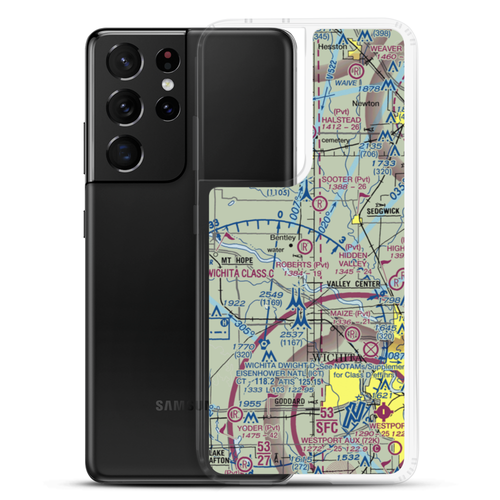 Roberts Field (SN62) VFR Sectional Samsung Case Samsung Galaxy S21 Ultra model shown