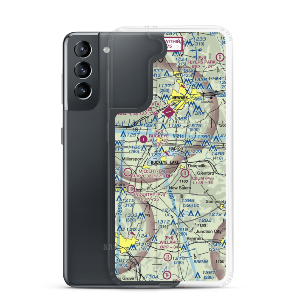 Roberts Field (US-1048) VFR Sectional Samsung Case Samsung Galaxy S21 model shown