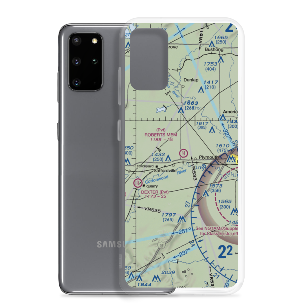 Roberts Memorial Airport (SN04) VFR Sectional Samsung Case Samsung Galaxy S20 Plus model shown